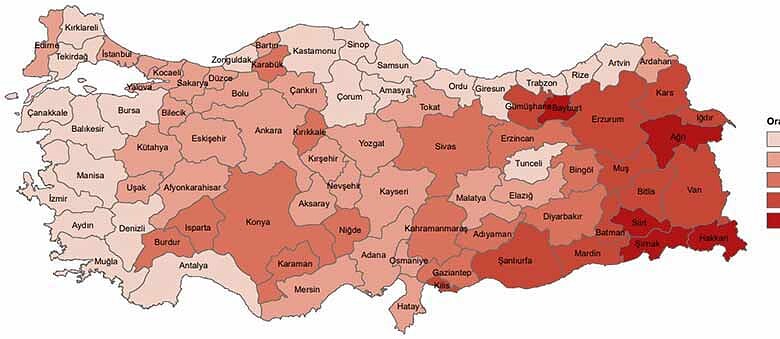 Türkiye’nin Nüfus Dağılımı